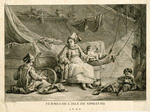 Vrouwen van het eiland Siphanto, naar Jean-Baptiste Hilair (1753-1822)