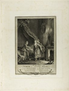 Naar bed gaan, uit Monument du Costume Physique et Moral de la fin du Dix-huitième siècle door Antoine Jean Duclos