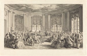 Het Concert door Antoine Jean Duclos after Augustin de Saint Aubin