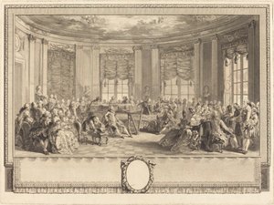 Het concert door Antoine Jean Duclos after Augustin de Saint Aubin