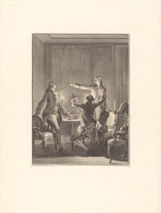 De Uitdaging door Antoine Jean Duclos after Jean Michel Moreau