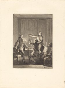 De provocatie door Antoine Jean Duclos after Jean Michel Moreau