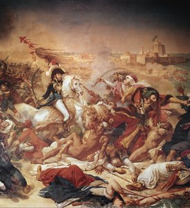 Slag bij Abukir, generaal Murat vecht tegen het Ottomaanse leger (detail)