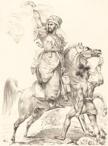 De Leider van de Mamelukken te Paard door Antoine Jean Gros