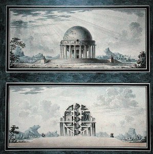 Ontwerp voor een huis voor een kosmopoliet, 1783 (detail)