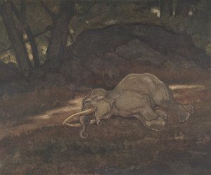 Slapende olifant door Antoine Louis Barye