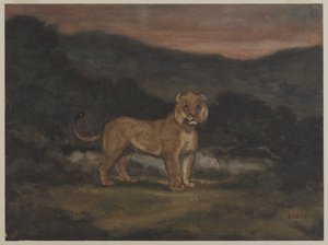 Staande Leeuwin door Antoine Louis Barye