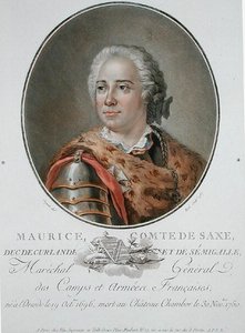 Maurice (1696-1750) Graaf van Saksen door Antoine Louis Francois (after) Sergent Marceau