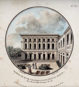 Huis van M. de Colange, uitzicht vanuit de tuin (rue Ville-l