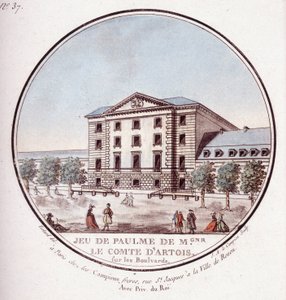 Palmspel van het graafschap Artois op de boulevards. In schilderachtige uitzichten van de belangrijkste gebouwen van Parijs door Sergeant door Antoine Louis Francois Sergent Marceau