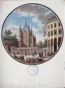 Parijs, uitzicht op de Tempeltoren - in 