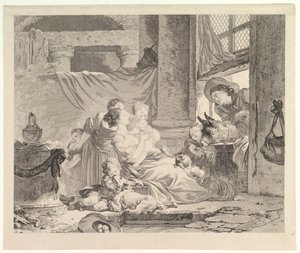 De familie van de boer door Antoine Louis Romanet