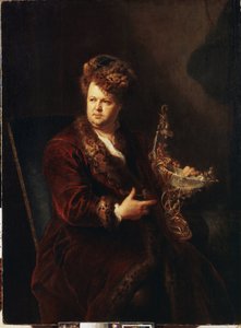 Portret van de juwelier Johann Melchior Dinglinger (1664-1731) door Antoine Pesne