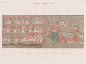Beschrijving van Egypte: Thebe. Medynet-Abou, Vol. II, Pl. 12 door Antoine Phelippeaux