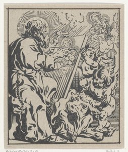 Lucas de evangelist door Antoine Sallaert