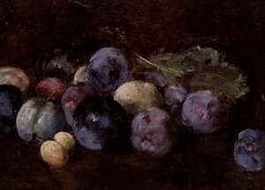Een Stilleven van Pruimen, 1874