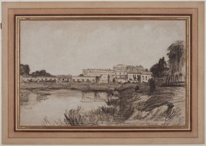 Uitzicht op Versailles door Antoine Vollon