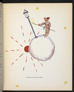Ik doe een vreselijke klus, illustratie van de Lantaarnopsteker uit 