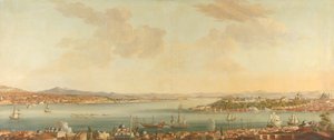 Uitzicht op Constantinopel (Istanbul) en het Serail vanuit de Zweedse Legatie in Pera