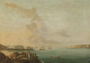 Gezicht op de Dardanellen door Antoine van der Steen