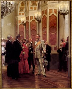 De kroonprins Wilhelm van Pruisen op het hofbal door Anton Alexander von Werner