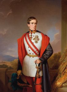 Portret van Keizer Franz Joseph I van Oostenrijk, 1849 door Anton Einsle