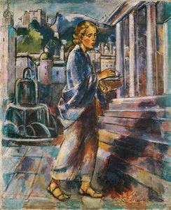 Tempelgang van Maria door Anton Faistauer