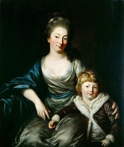 Johanna Amalie, Gravin Senfft von Pilsach met haar zoon Henry