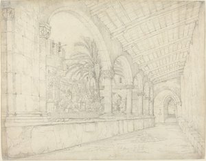 Het Klooster van Santa Maria di Gesù in Palermo door Anton Hallmann