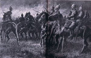 De brand in de mijn bij Libin, uit De Geïllustreerde Geschiedenis van de Wereldoorlog 1914-1915 pub. door Union Berlagsefellfchaft door Anton Hoffman