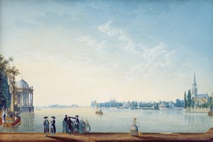 Havenrak naar Broek in Waterland, of De Stad Zwolle aan de oevers van de IJssel in Nederland, 1814
