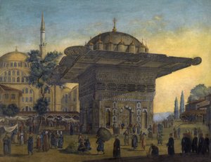 Uitzicht op de Tophane fontein, Istanbul, Turkije