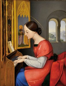 Sint Cecilia van Rome speelt orgel door Anton Josef Dräger