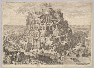 De Toren van Babel door Anton Joseph von Prenner