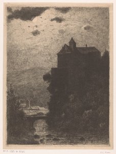 Kasteel op een klif door Anton L. Koster