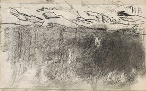 Veld aan de rand van een bos door Anton Mauve