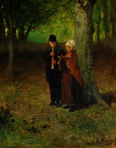 Zwerfmuzikanten door Anton Mauve