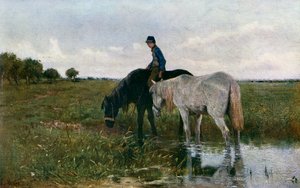 Paarden water geven, 1871, 1912