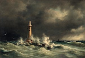 Vuurtoren bij Stora Bält door Anton Melbye