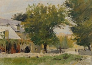 Herberg in Salona aan de weg naar Glisse door Anton Nowak