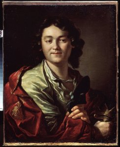 Portret van de acteur Fedor Volkov, oprichter van het eerste Russische theater