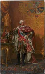 Portret van koning Karel III van Spanje door Anton Raphael Mengs