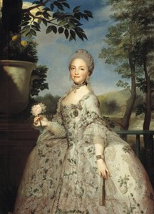 Portret van Maria Luisa van Parma als prinses van Asturië, ca 1764-1765 door Anton Raphael Mengs
