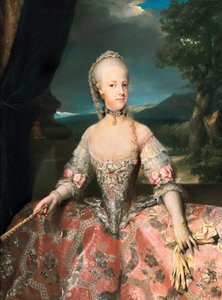 Portret van Mary Carolina van Oostenrijk door Anton Raphael Mengs