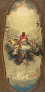 St. Eusebius naar de hemel gedragen, ca. 1757 door Anton Raphael Mengs