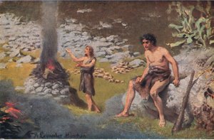 Kaïn en Abel, uit Hulberts Verhaal van de Bijbel uitgegeven door The John Winston Company, 1932