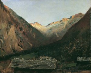 Avond in de Prossau bij Gastein door Anton Romako