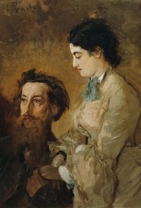 De beeldhouwer Reinhold Begas met zijn vrouw Margarethe