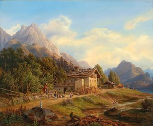 Duits: Partie am Hintersee in de Ramsau bij Berchtesgaden