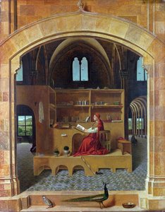 Hiëronymus in zijn studeerkamer door Antonello da Messina